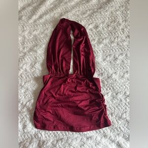 Burgundy Halter Top